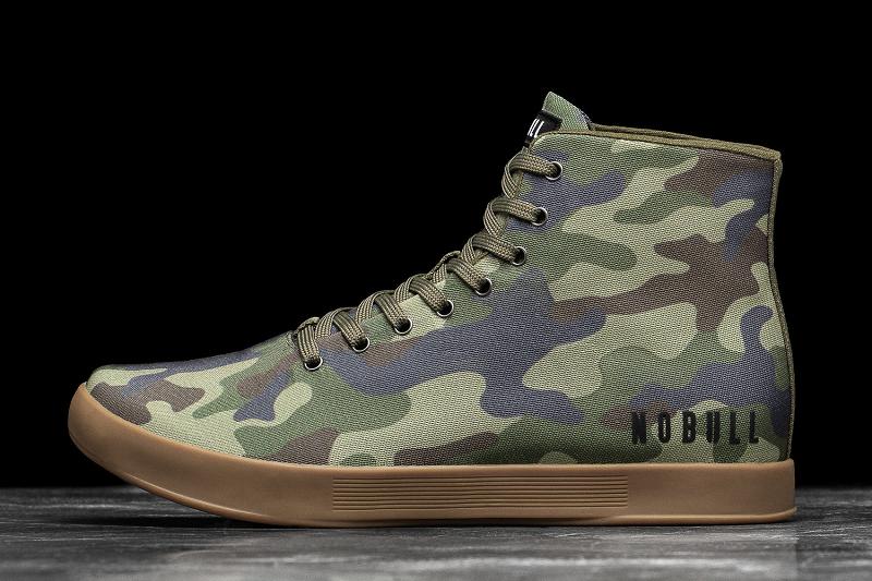 Camo Nobull High-Top Forest Camo Canvas Men\'s Trainers | CA A1365H